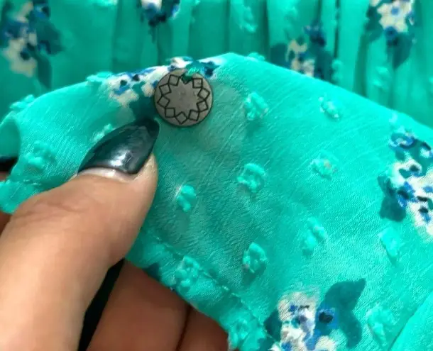 Nümph Turquoise Floral Oversized Blouse