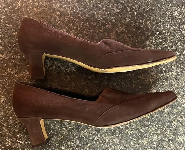 Salvatore Ferragamo Suede Block Heels