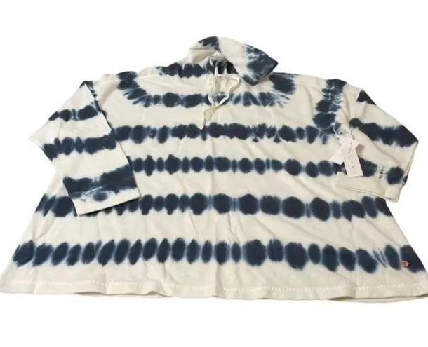 LIVI Hoodie sweatshirt white blue tie dye women NWT activewear top plus Sz26/28 Size undefined