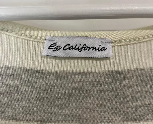 Egs California Women’s Sleeveless Floral Stripe Maxi Dress Yellow & Grey NWOT