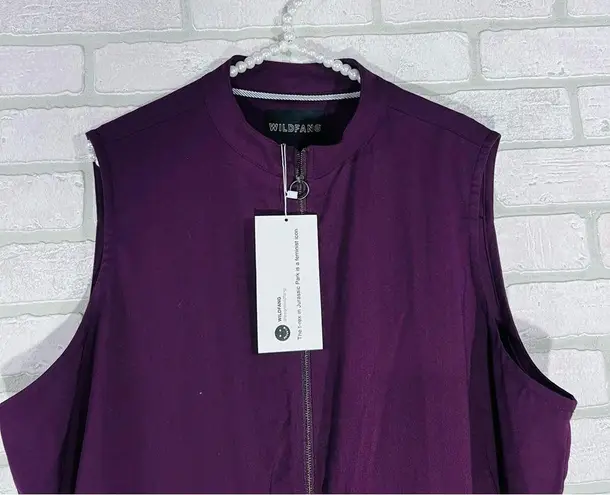 Wildfang NWT Empower Eggplant Purple Sleeveless Jumpsuit Size XXL