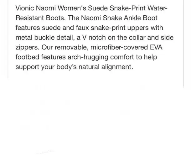 Vionic LIKE New Leather Ankle Boots