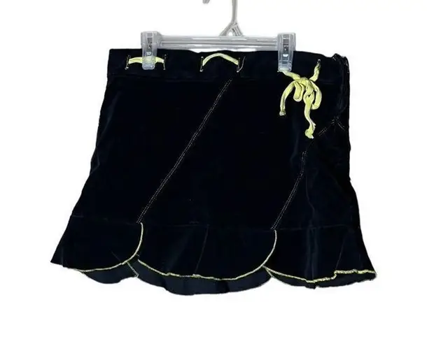 Vintage Morbid Threads Y2K black Corduroy Mini Skirt Size undefined