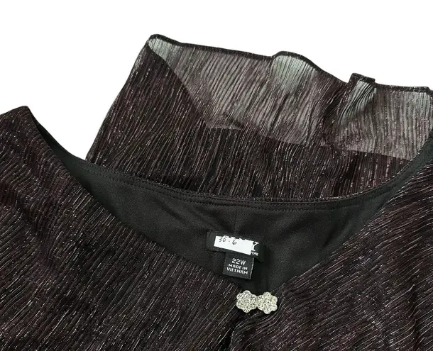 Slny Fig Metallic A-line Dress Women Plus Size 22W MSRP $129 | 30-6