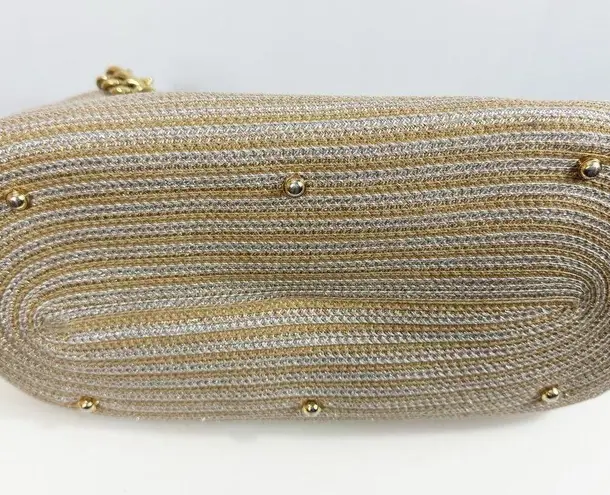 Eric Javits NY Womens Metallic Raffia Double Chain