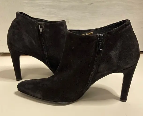 Ralph Lauren , black suede stiletto booties sz 9.5