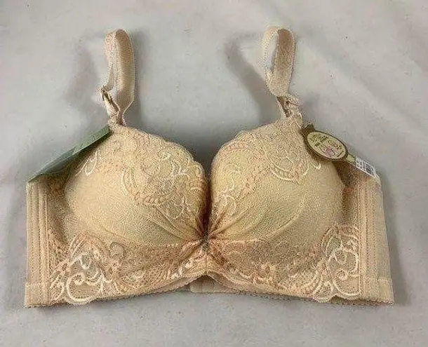 36D Japan creme floral vintage firm push up bra Size undefined
