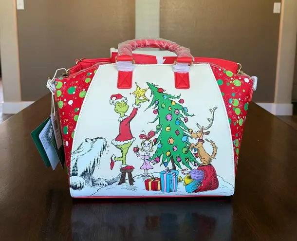 Lounge Fly NWT Dr. Seuss How The Grinch Stole Christmas! Trio Tree Satchel Bag