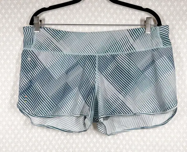 Smartwool Blue Striped Merino Sport Lined Shorts