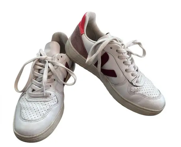 VEJA V10 White Marsala Dried Petal Orange Fluo Women’s 5