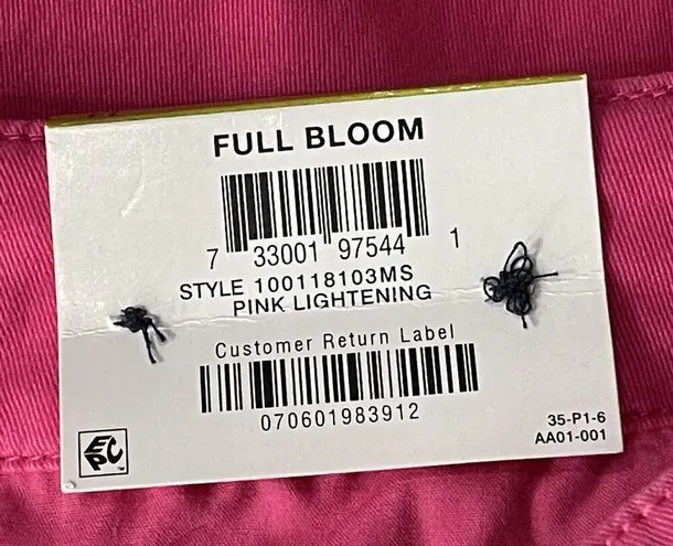 Charter Club SZ 14 Crop Pants Wide Leg Straight Pockets Stretch High-Rise Pink