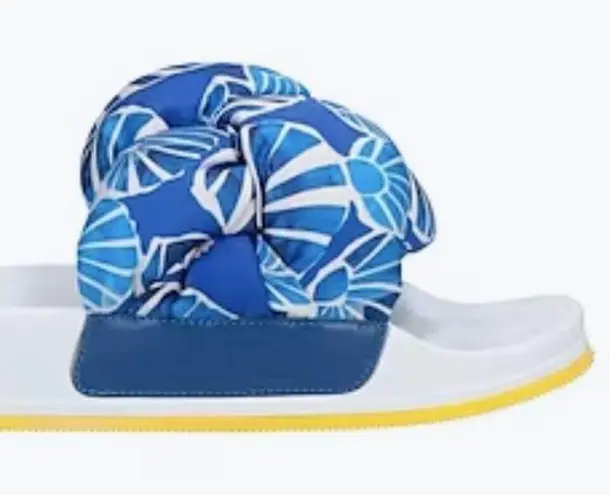 La Double J Printed Braided Flat Sandals size 8 Blue