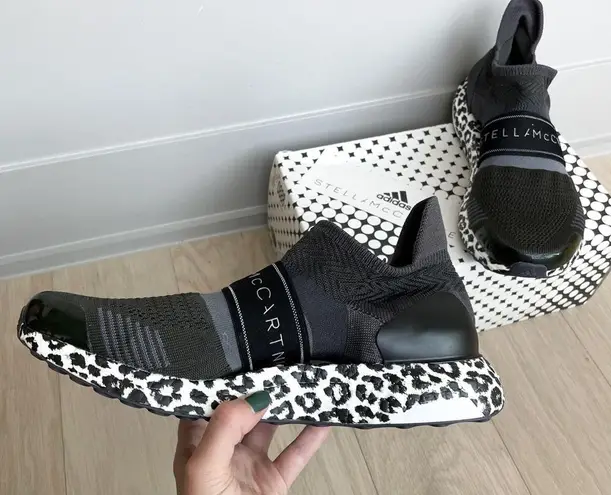 Adidas by Stella McCartney UltraBOOST X 3D Sneakers in Black Leopard Gray Size 7