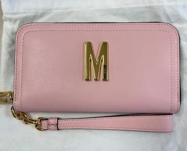 Moschino Couture Pink Zip Around Large Wristlet Wallet - NWT
