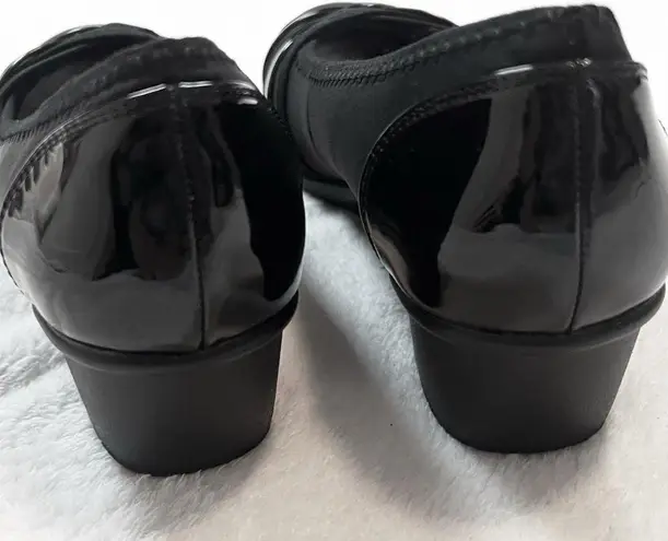 NEW Cliffs By White Mountain Patent Leather Slip On Wedge Pumps Black Size 6