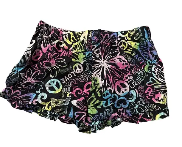 Colorful Graphic Women's Shorts NWT Black