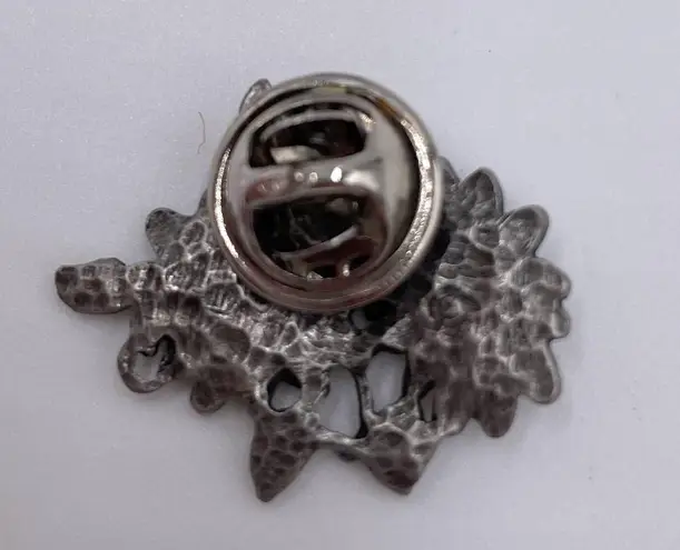 Birds and Blooms Set of 3 Pewter Pins Brooches Hummingbird Birdhouse Flowers Gray