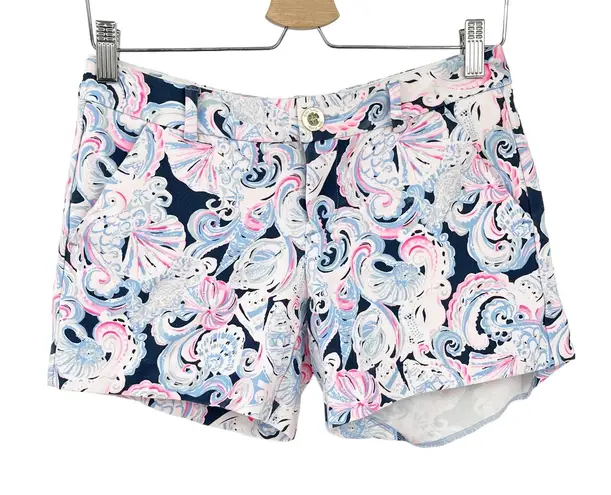 Lilly Pulitzer  Womens 5" Callahan Tropical Knit Shorts High Tide Shorts Size 2‎ - Image 1