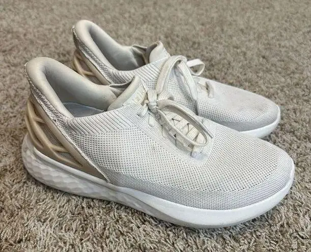 Kizik Men's 8.5 Wide Women's 10 Wide Athens Light Knit Sneakers In White Creme