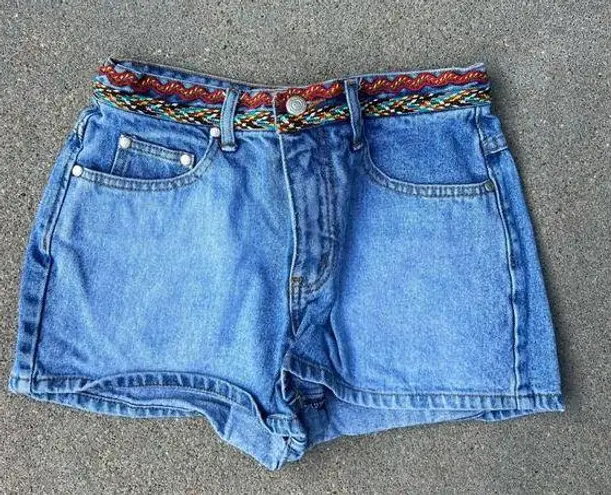 Arizona Y2K Boho Western bricabrac trim festival jean shorts