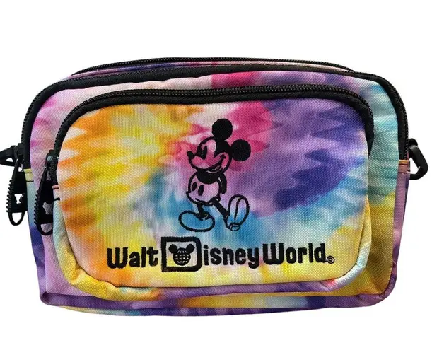 Disney Walt  World Tie Dye 2 Way Shoulder Waist Bag NWOT