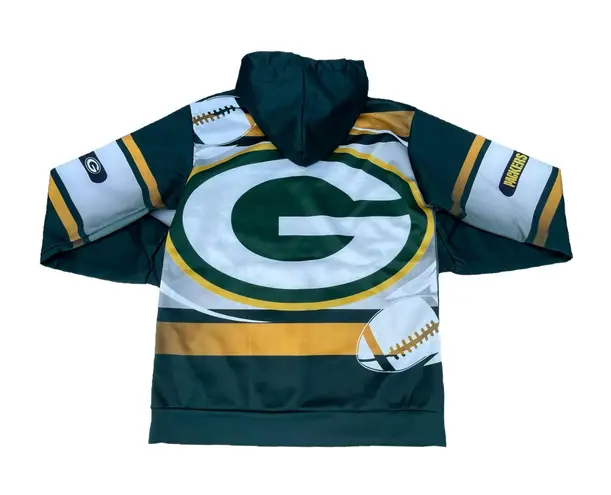 Green Bay Packers Green AOP Pullover Hoodie Sweater