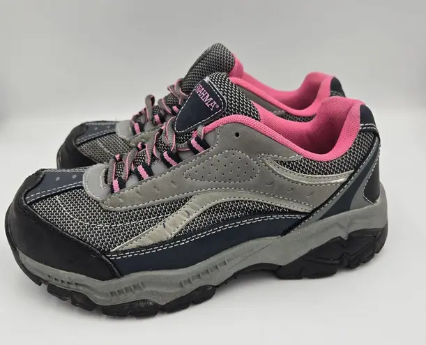 BRAHMA Sarah Steel Toe Work Shoes Sneakers Boots Women’s Size 7.5 Pink Gray