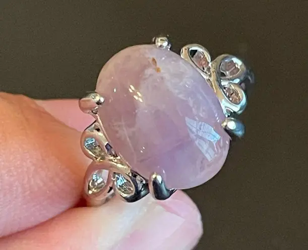 Amethyst Purple S925 silver woman ring size 7.5