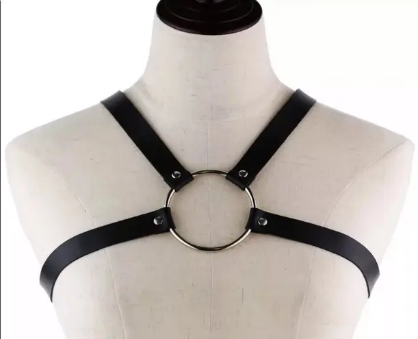 Black Punk O Ring Harness Bondage New