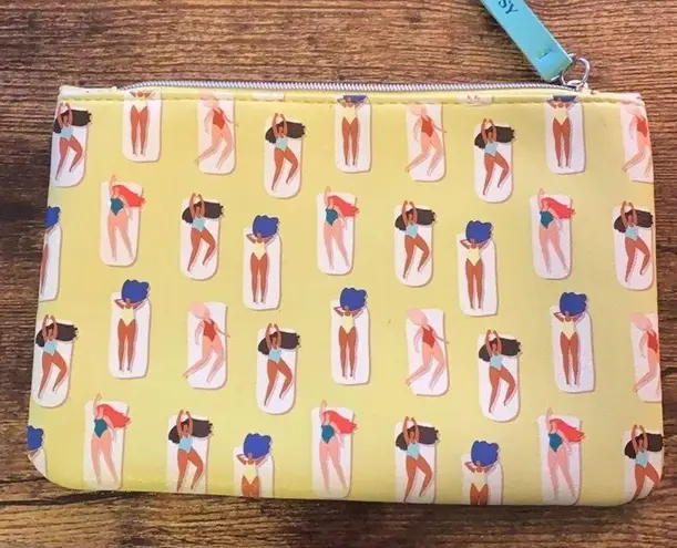 Ipsy  Yellow Sunbathing Beauties Makeup Bag