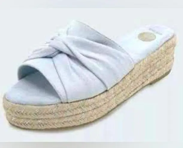 Nalho Women's Sai Vegan Suede Yoga Mat Espadrilles Platform Sandals Size 8 Blue