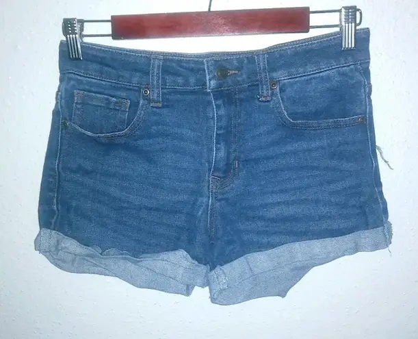 Harper Heritage 28 Dark Wash Plain Pockets Jeans Short Shorts Blue