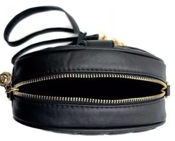 Valentino Orlando Valentino Orlandi Black Diamond Quilted Camera Crossbody Bag