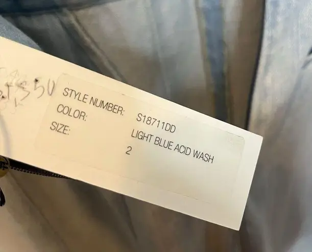 Adam Lippes Denim Jumpsuit Sleeveless Light Blue Acid Wash Womens Size 2