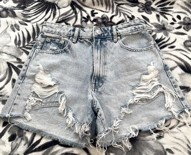 ZARA High Waisted Denim Shorts