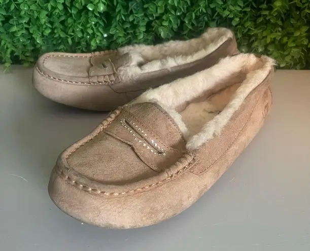 UGG Australia VIOLETTE SPARKLE BLING SUEDE Chestnut Moccasin Size 8