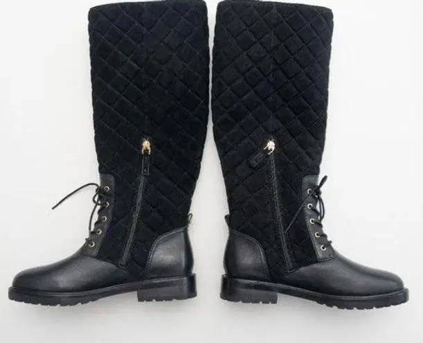 Ralph Lauren Lauren . Hollie II Quilted Lace-Up Riding Boots.