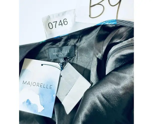 Majorelle Stellina Dress Floral Choker Neckline Backless Long Gown with Slit