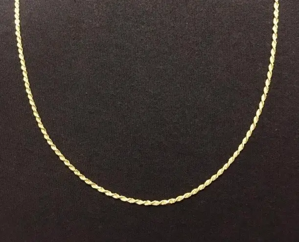 Gold Chain Rope Chain 18in 2mm 925 Italy