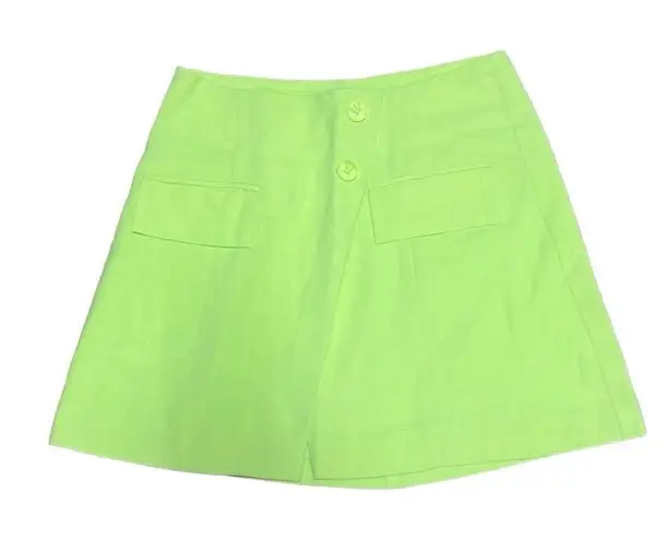 We Wore What Womens Small Blazer Suit Mini Skirt Sharp Green Pockets Stretch NWT