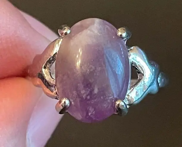 Amethyst Size 8.5 purple S925 silver ring