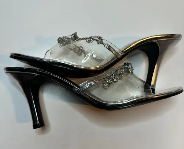 Rialto Clear Rhinestone Heels Size 8.5M