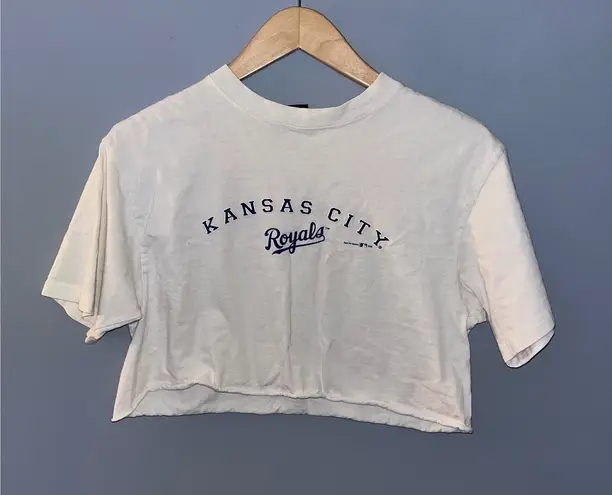 Gear for Sports Kansas City Royals Crop Top MLB White T-Shirt Medium