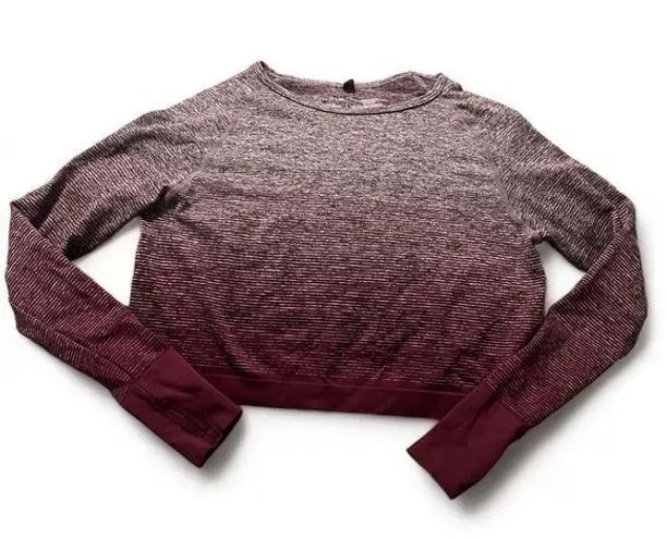 Boom Boom Jeans long sleeved gradient colors cropped workout top size L/XL