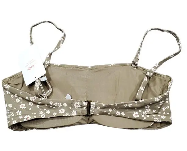 ANDIE Swim Bora Bora Bandeau Bikini Top Green Ditzy Floral Size Medium Lined