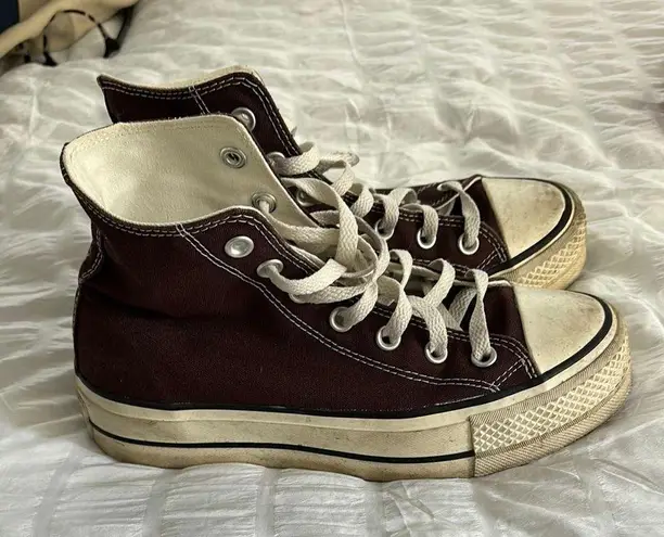 Converse Brown High Top Platform - Image 1