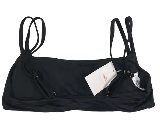 ANDIE The Rockaway Swim Top Women Sz M Black Pull On Feminine Retro Grunge NWT