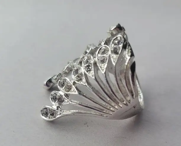 Vintage Bat Wing Unbranded Statement Ring Silver