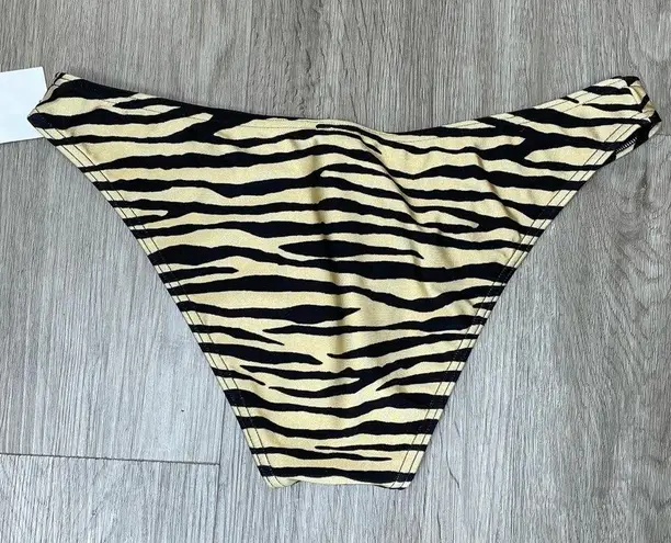 Topshop  Women's Nude/Black Zebra Moderate Coverage Bikini Swim Bottoms sz 8