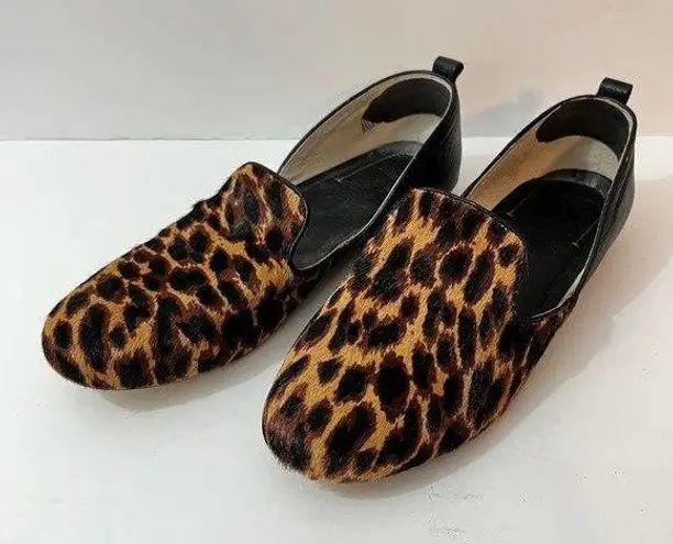 Latigo  Leopard Loafers Pony Hair Slip On Size 8